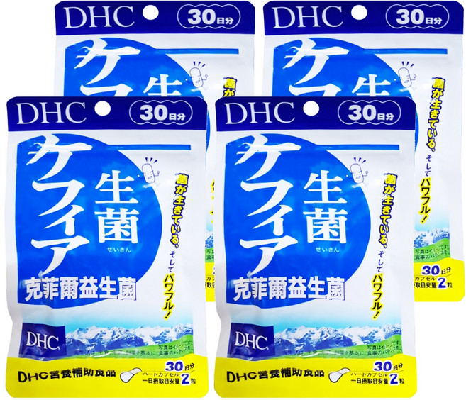 DHC 台灣公司貨 克菲爾益生菌 30日份, 60顆, 368mg, 4袋