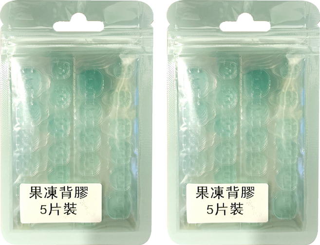Paula's Nail 寶拉美甲 美甲專用替換果凍背膠 5片, 單色, 2包