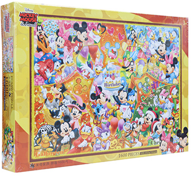 HUNDRED PICTURES 百耘圖 MICKEY MOUSE 米奇家族拼圖, 1600片, 米奇家族, 1盒
