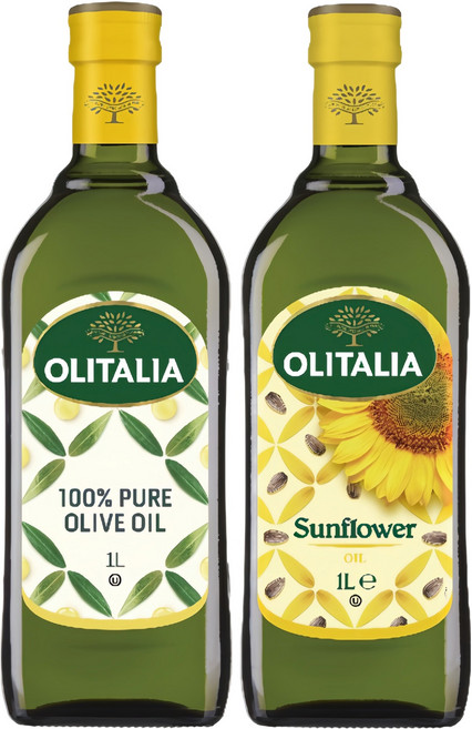 OLITALIA 奧利塔 純橄欖油1L + 葵花油1L 2件禮盒, 1盒