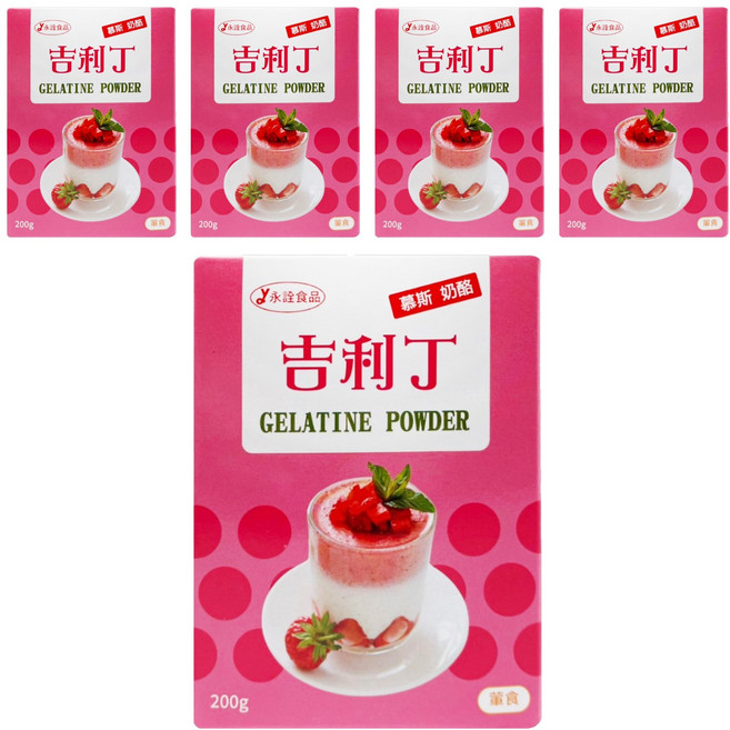 永詮食品 超鑽吉利丁粉, 200g, 5盒