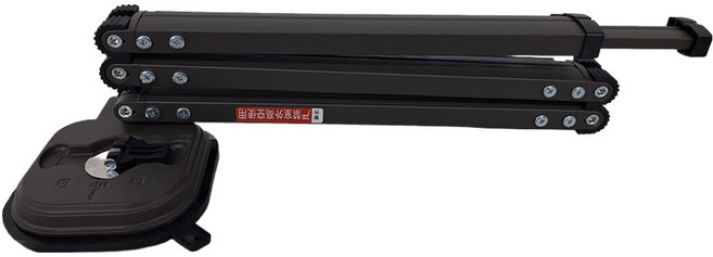 無痕伸縮曬衣桿 免打孔 折疊 壁掛 室內 黑色 940g