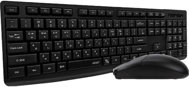 acer 宏碁 辦公用有線鍵盤 + 滑鼠組, 黑色, Acer EAK040 有線鍵盤滑鼠組, 標準型