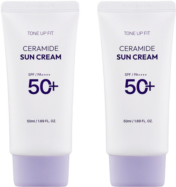 CHARMZONE 神經醯胺潤色貼合防曬乳 SPF50+PA++++, 50ml, 2條