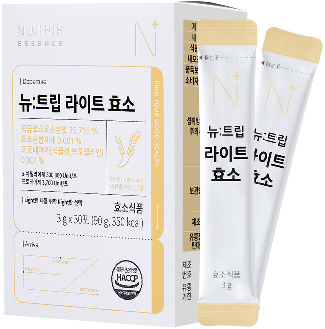 Nu-Trip 輕盈穀物酵素粉隨身包 30包入, 90g, 1盒