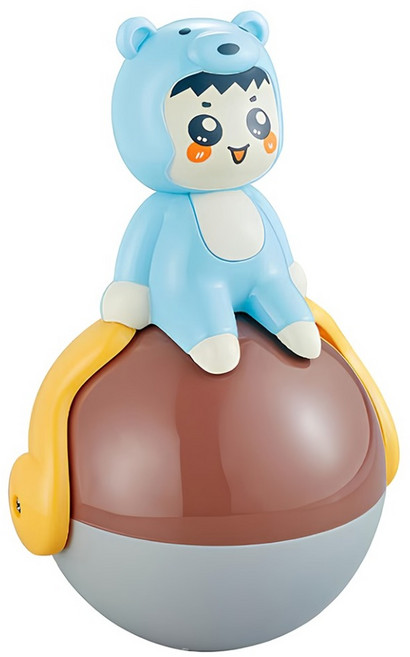 PLAYFUL TOYS 頑玩具 奔跑不倒翁, 1個, 藍色 + 咖啡色 + 灰色