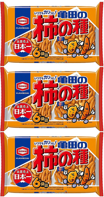 龜田製菓 柿之種 米果, 180g, 3袋