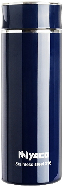 Miyaco 米雅可 輕漾 316不銹鋼真空保溫瓶, 靛藍色, 280ml, 1個