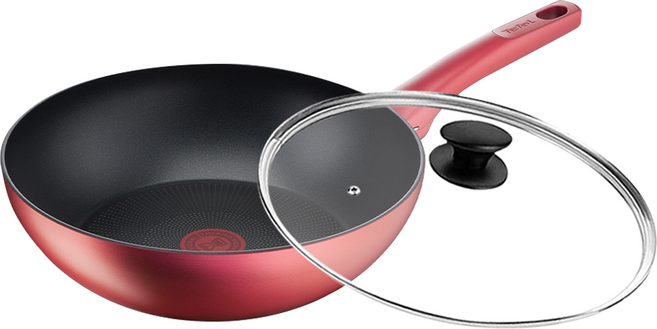Tefal 特福 完美煮藝系列 不沾小炒鍋 附玻璃蓋, 28cm, 1組