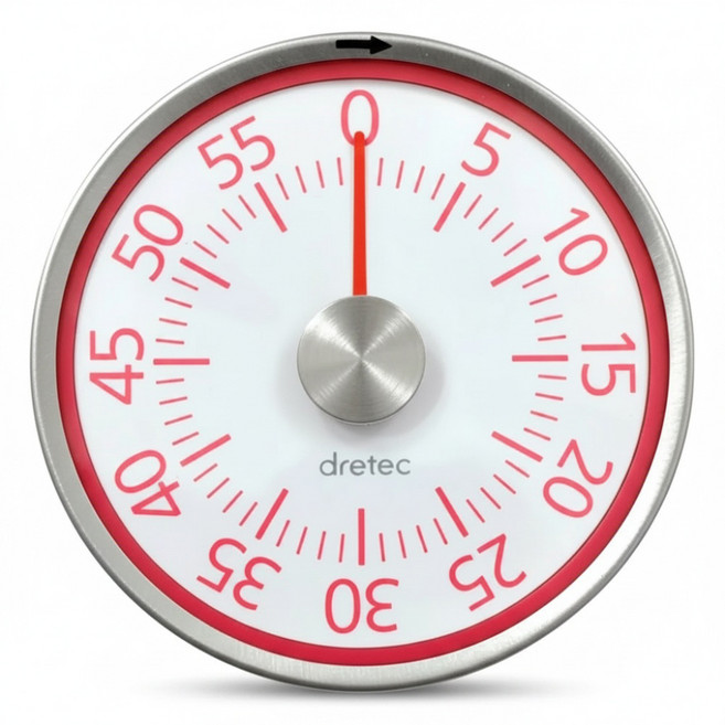dretec 錶型磁鐵計時器 8 x 8 x 3.3cm 120g 粉色, T-315PK粉, 1個