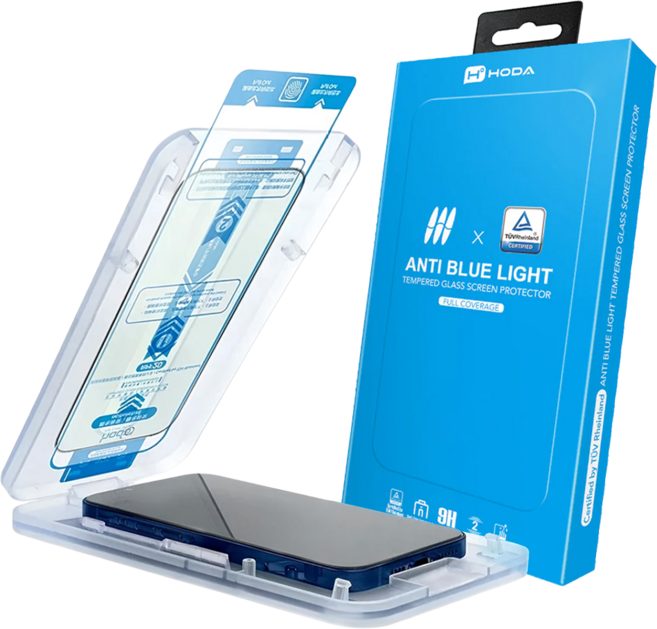 HODA 好貼 RPF20 螢幕 全覆蓋 保護貼 iPhone 17e/16e/14/13/13Pro 抗藍光 附無塵太空艙貼模器 滿版黑 1個