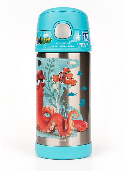 THERMOS 膳魔師 保溫水瓶, 海底總動員 藍色 + 銀色, 355ml, 1個