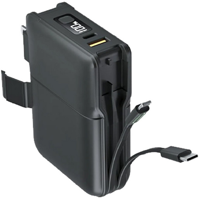 TRISTAR 三星牌 黑色AC直插內置雙線快充行動電源 1萬mAh Type-C, TS-W030, 顏色隨機