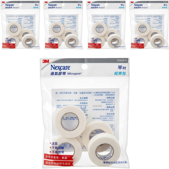 3M Nexcare 通氣膠帶 半吋, 5包