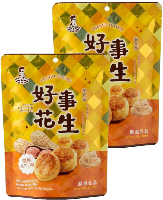 MR.HERO 英雄哥 好事花生脆皮酥 奶蛋素, 108g, 2包