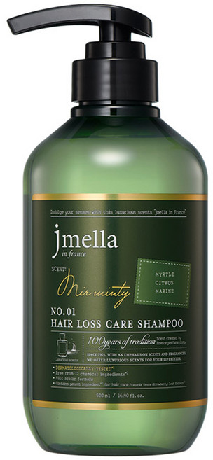 jmella 強健髮根洗髮露 No.1 薄荷香, 500ml, 1瓶