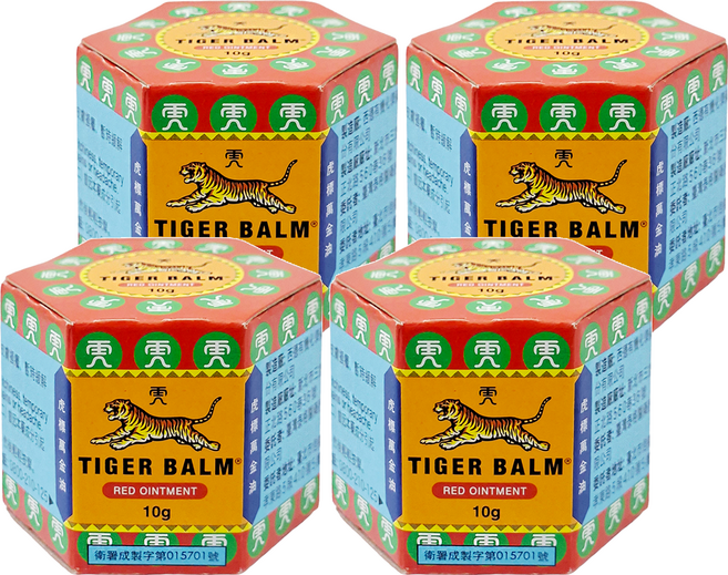 TIGER BALM 虎標 萬金油 紅, 1入, 4罐