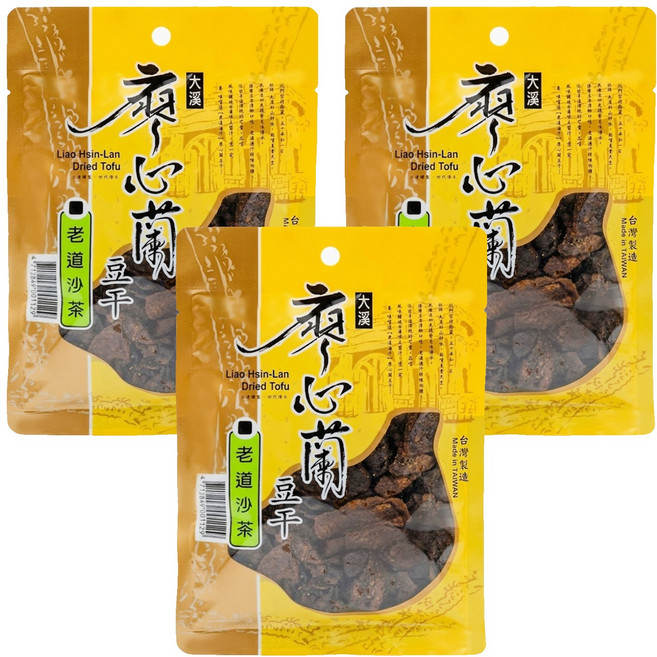 大溪廖心蘭豆干 老道沙茶, 110g, 3包