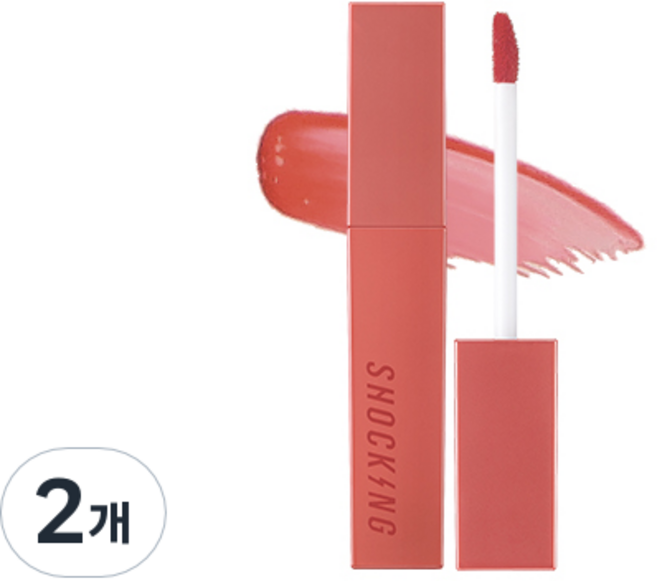 TONYMOLY The Shocking耀眼奪目霧面唇彩, 07 Not Today, 4g, 2支