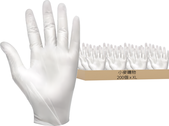 一次性手套 透明 PVC材質 XL, 100個, 2盒