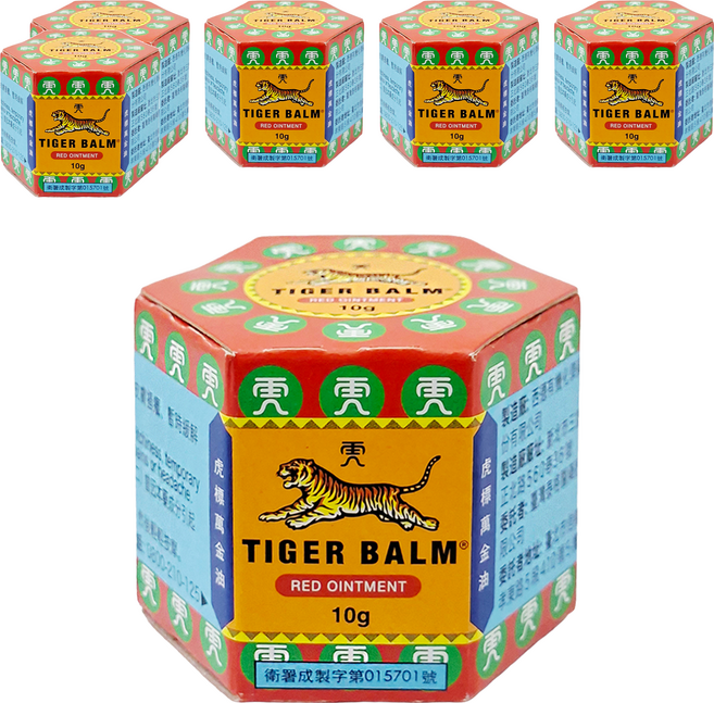 TIGER BALM 虎標 萬金油 紅, 1入, 6罐