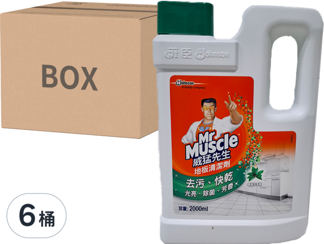 Mr Muscle 威猛先生 地板清潔劑 森林芬多精, 2L, 6桶