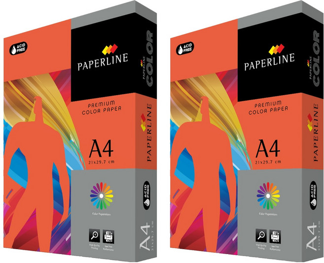 PAPERLINE 彩色影印紙 PL250 大紅色 80磅, A4, 1000張