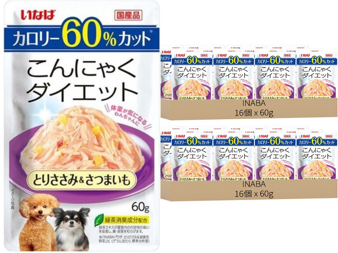INABA 輕盈低脂系列 CIAO 汪餐包 DRP-17, 60g, 32個, 雞肉+地瓜