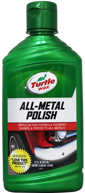 Turtle Wax 美國龜牌 金屬拋光劑 三重作用配方 拋光、閃耀並保護所有金屬, 325ml, 1瓶