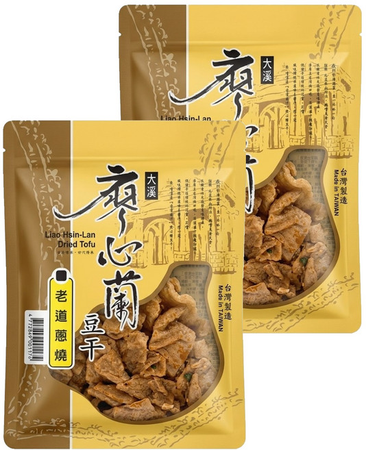 大溪廖心蘭豆干 老道蔥燒, 110g, 2包