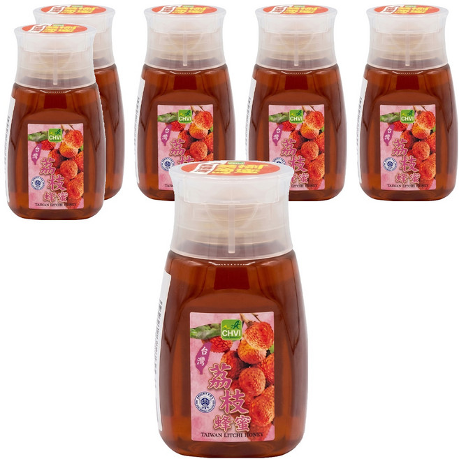 彩花蜜 台灣荔枝蜂蜜, 350g, 6瓶