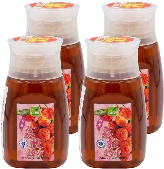 彩花蜜 台灣荔枝蜂蜜, 350g, 4瓶