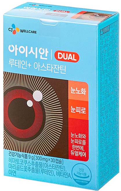 CJ WELLCARE I-Cyan 葉黃素蝦紅素, 30錠, 1個