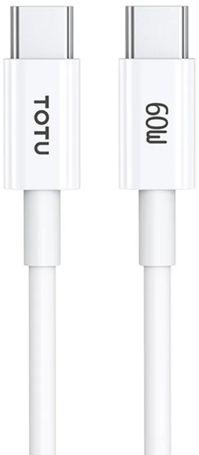 TOTU 拓途 耀系列 USB-C-Type-C PD傳輸線/快充線, 50cm, 1條, 白色