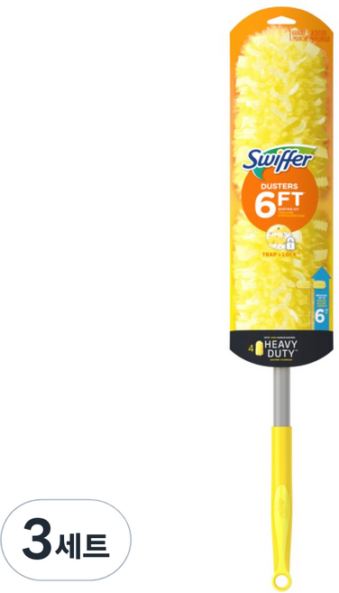 Swiffer Duster 360 除塵撢入門套組 超級可伸縮手柄 180cm + 補充包4入, 3套, 混合色