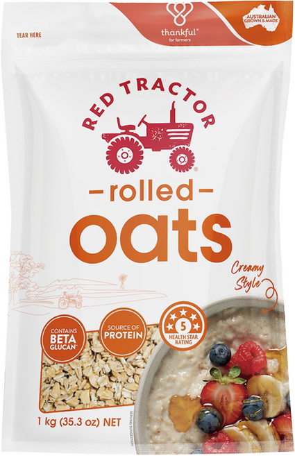 RED TRACTOR 紅色拖拉機 原粒大燕麥片, 1kg, 1包