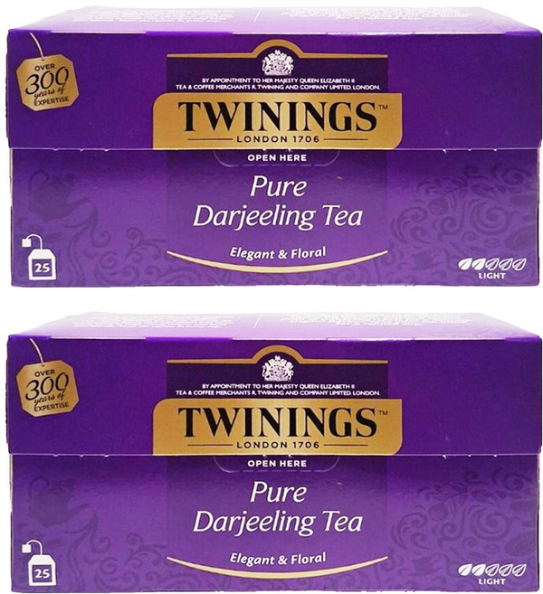 TWININGS 唐寧茶 歐式大吉嶺茶, 2盒, 2g, 25包