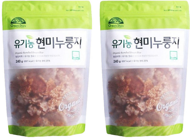 Organic Story herb 糙米鍋巴餅, 240g, 2包