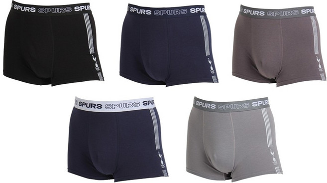 TOTTENHAM HOTSPUR Football Standard 男士舒適四角內褲 5件組 + 收納袋