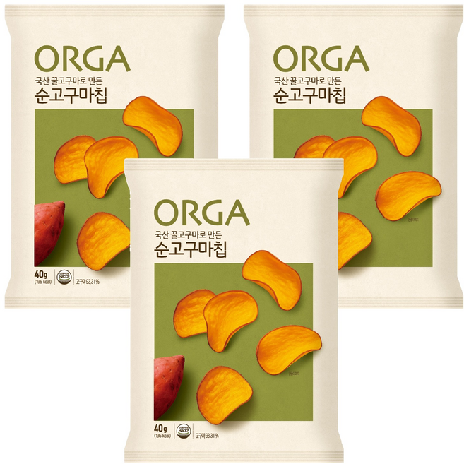 ORGA 純地瓜片, 40g, 3個