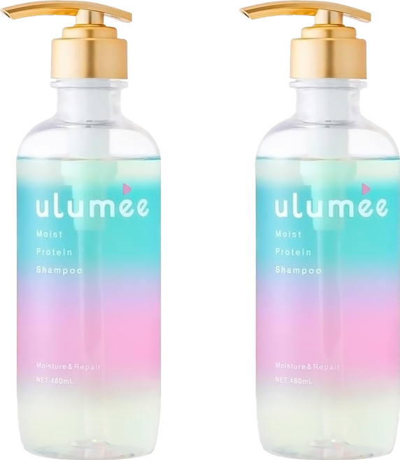 ulumee 胺基酸保濕修復洗髮精 西洋梨&茉莉玫瑰, 480ml, 2瓶