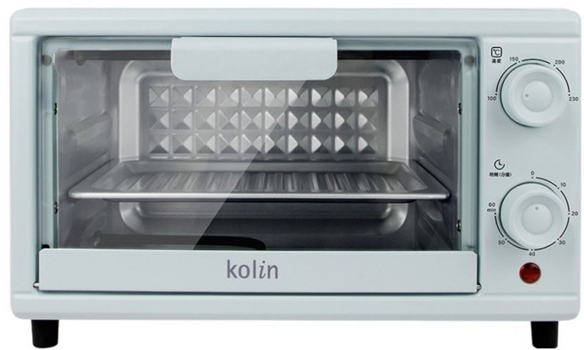 Kolin 歌林 雙旋鈕電烤箱 薄荷綠 10L, KBO-SD2218-G