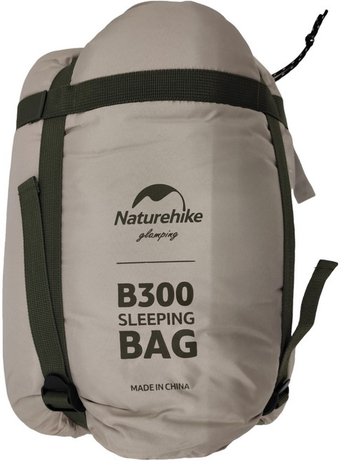 Naturehike 挪客 feeder春暉睡袋 B300 NH21MSD11 220 x 85cm(收納尺寸直徑26 x 44cm), 青苔綠, 1個