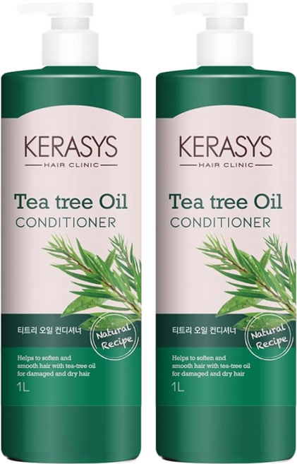 KERASYS 可瑞絲 茶樹清爽潤髮乳, 1L, 2瓶