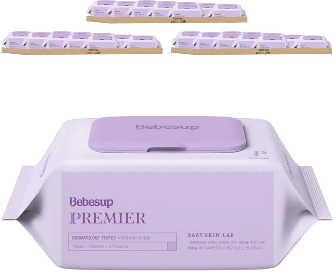 Bebesup Premier 嬰幼兒濕紙巾 抽取式, 70張, 30包