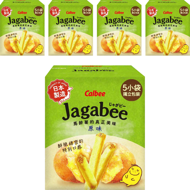 Calbee 卡樂比 Jagabee 加卡比 薯條 鹽味, 75g, 5盒
