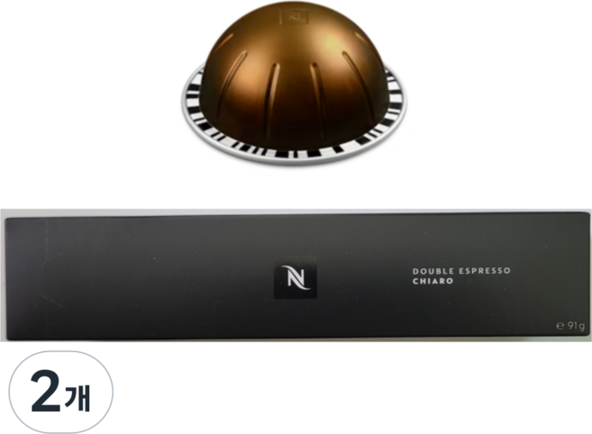 NESPRESSO Vertuo Double Espresso Chiara, 9.1g, 2個, 10入