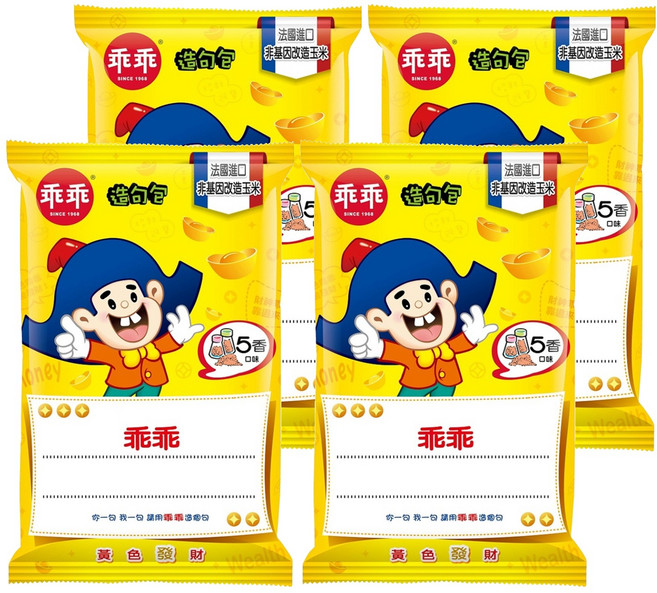 乖乖 玉米脆條 五香口味, 80g, 4包