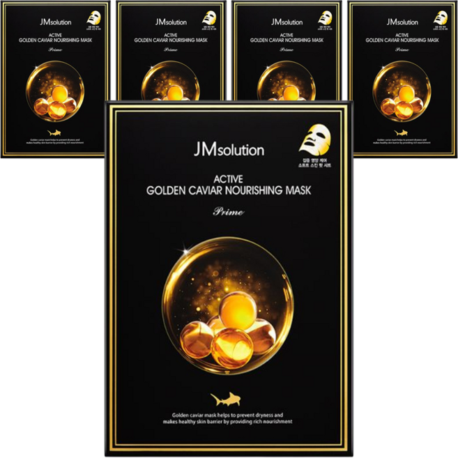 JMsolution 肌司研 活性黃金魚子醬滋養頂級面膜, 30ml, 5個, 10入