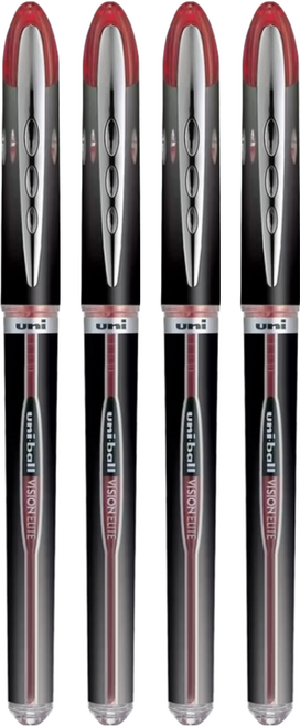 Uni 三菱 ball VISION UB-205抗壓鋼珠筆 紅 1入, 紅色, 4支